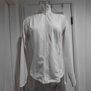 Fila White Tennis Pickleball Zippered Jacket M